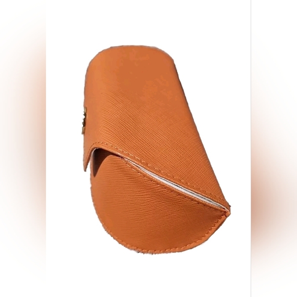 Tory Burch Orange Leather Eyeglass/Sunglasses Case Excellent Condition - Picture 6 of 6
